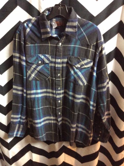 LS BD FLANNEL SHIRT PEARLY SNAP 1