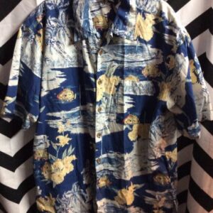 Photo detail:OP HAWAIIAN SHIRT W/PALM TREE DESIGN