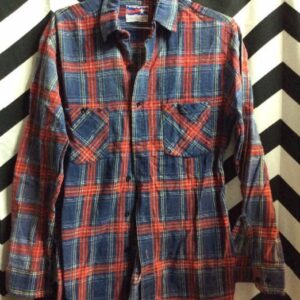 Photo detail:FLANNEL SHIRT W/PLAID PRINT DESIGN