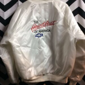 Photo detail:CHEVY HEARTBEAT OF AMERICA BASEBALL STYLE JACKET - SATIN