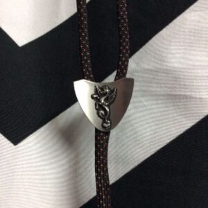 Photo detail:BOLO TIE W/SILVER DRAGON DESIGN