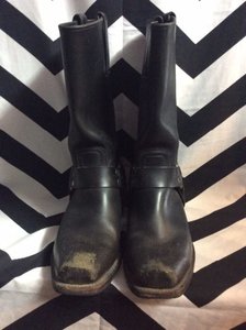 FRYE BLACK LEATHER HIGH BOOTS 1