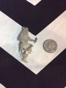 Pin Dancing Native American Sterling Silver- signed 1