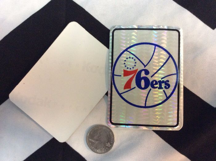 STICKER 76ERS VENDING CARD *old stock 1