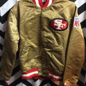 Photo detail:SATIN GOLD SF 49ERS STARTER NFL JACKET