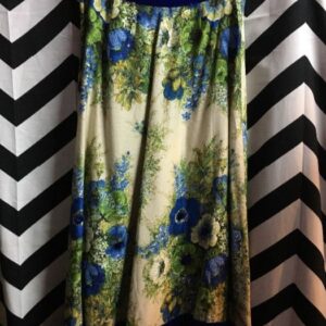 Photo detail:SKIRT – LONG W/PAINTED FLOWERS & VELVET TRIM