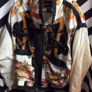 Photo detail:1980S BOMBER JACKET W/BAROQUE AND AZTEC DESIGN FABRIC