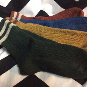 Photo detail:SOCKS – KNITTED – WOOL BLEND W/STRIPED TOP