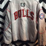 Starter Varsity Chicago Bulls White Jacket - Jackets Juncton