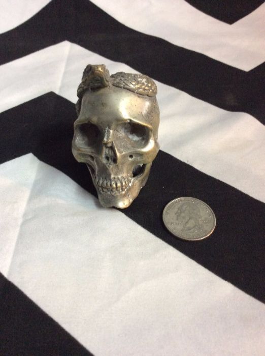 SILVER SKULL WITH SNAKE 1