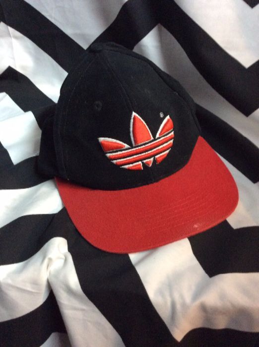 Black Adidas Snapback Hat w/ red bill 1