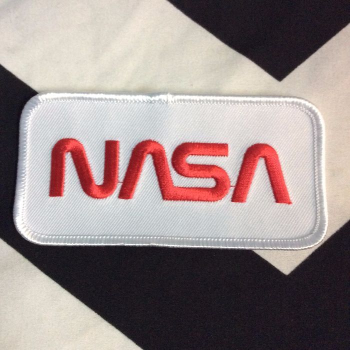 BW Patch- NASA Red White Rectangle Patch PM-303 1