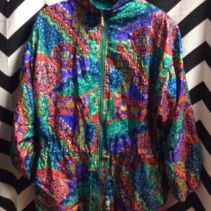 Photo detail:WINDBREAKER JACKET - ZIP-UP - MOROCCAN PATTERN DESIGN