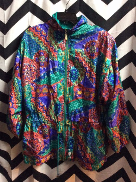 Moroccan Pattern Zipup Windbreaker 1