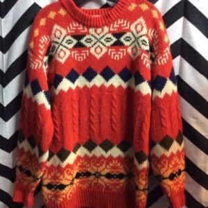 Photo detail:PULLOVER SWEATER - KNIT - WINTER PRINT