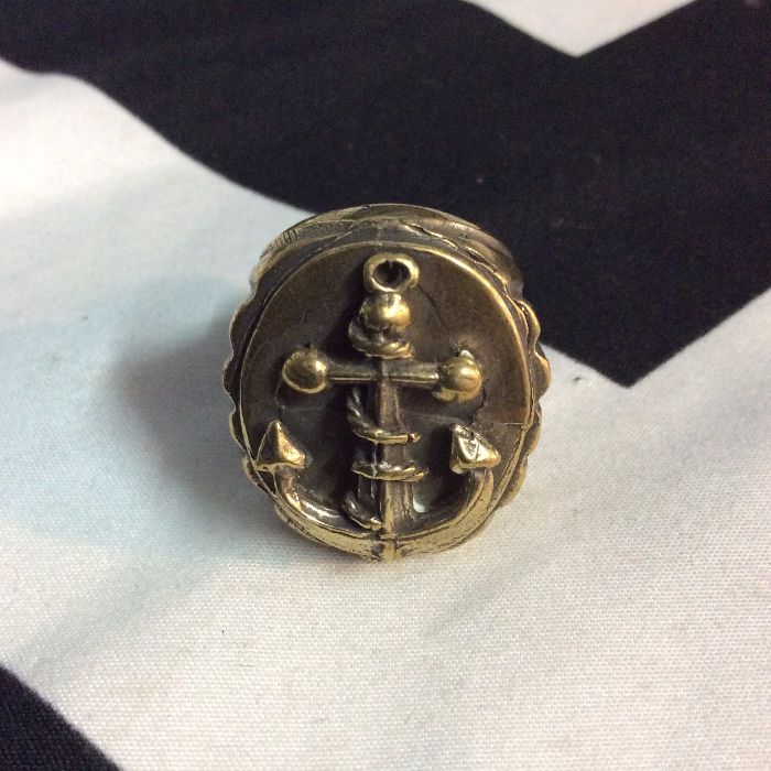 RELIC RINGS- Mounted Anchor Mens Ring 1