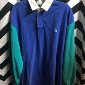 Photo detail:IZOD SHIRT - COTTON W/COLLAR - COLOR BLOCK DESIGN