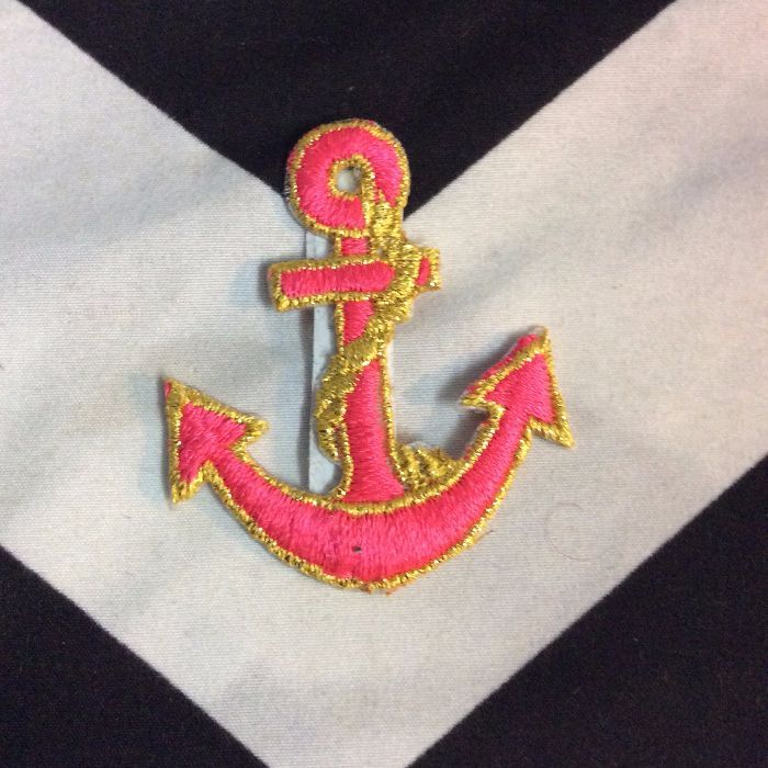 PATCH neon pink gold anchor *old stock 1