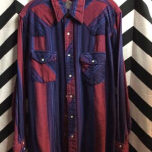 Photo detail:WRANGLER WESTERN FLANNEL SHIRT W/STRIPED DESIGN