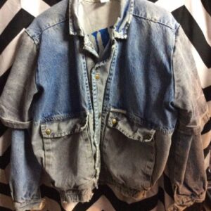 Photo detail:1990S OVERSIZED 2-TONE DENIM JACKET BIG POCKETS