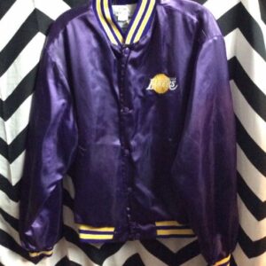 Photo detail:SATIN BASEBALL STYLE JACKET - LOS ANGELES LAKERS