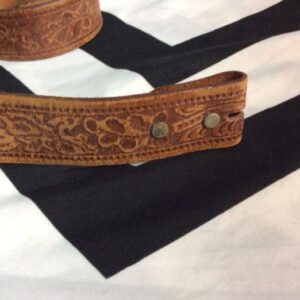 Photo detail:VINTAGE EMBOSSED LEATHER BELT SOFT STRAP ONLY