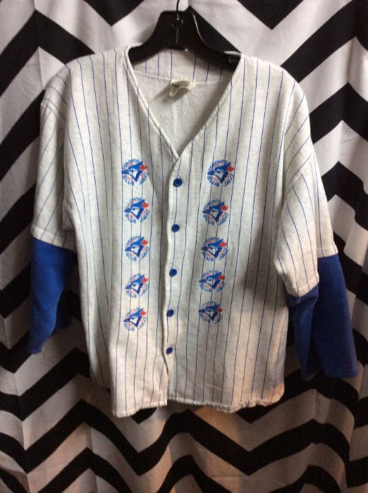 Jersey Shirt – Toronto Blue Jays W/pin Stripes