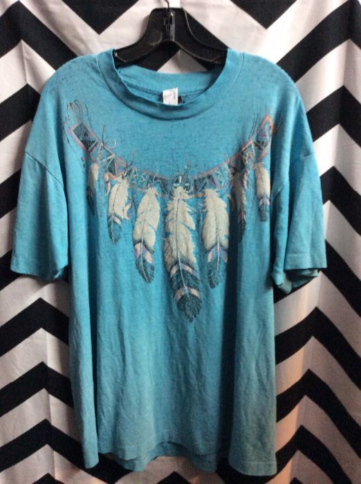 T SHIRT NATIVE AMERICAN FEATHERS 1