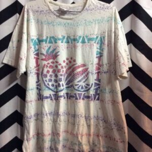 Photo detail:T-SHIRT W/TROPICAL FRUIT PRINT DESIGN