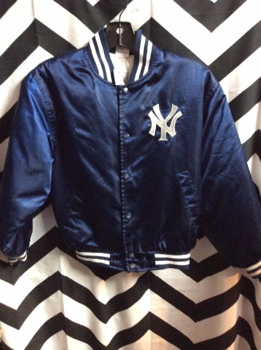 NY Yankees Embroidered Satin Jacket 1