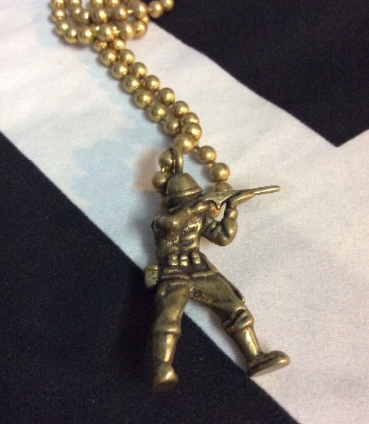 product details: NECKLACE - ARMY RANGER FIGURE - BRASS photo