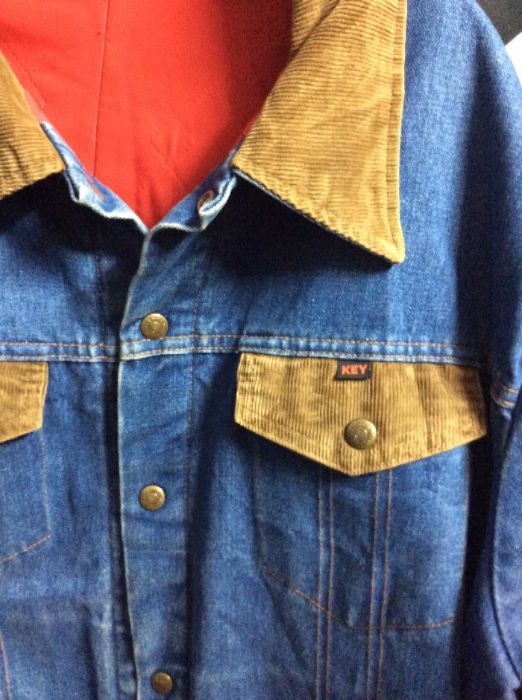 Denim Jacket Heavy Fully Lined Wcorduroy Collar Boardwalk Vintage 