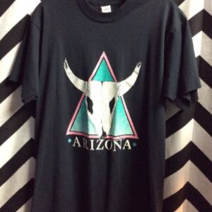 Photo detail:1990 T-SHIRT - ARIZONA W/COW SKULL DESIGN