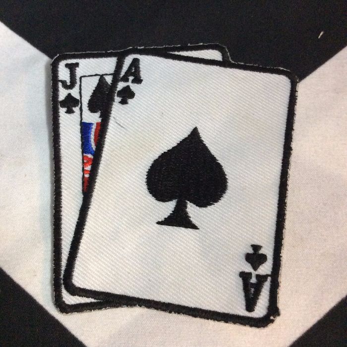 BW PATCH - Playing Card Jack Ace of Spade 1