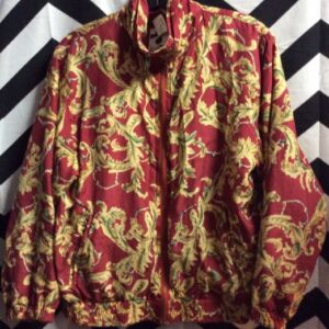 Photo detail:BOMBER JACKET - SILK - ZIP-UP - BAROQUE PRINT DESIGN - THIN