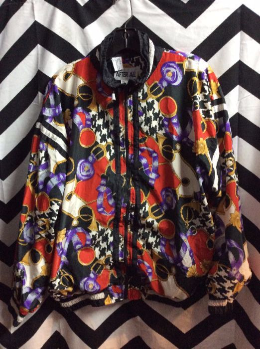 Photo detail:WINDBREAKER JACKET - BAROQUE PRINT DESIGN