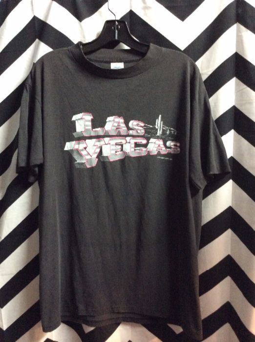 Retro Las Vegas Western Supply Black Tee 4K 1