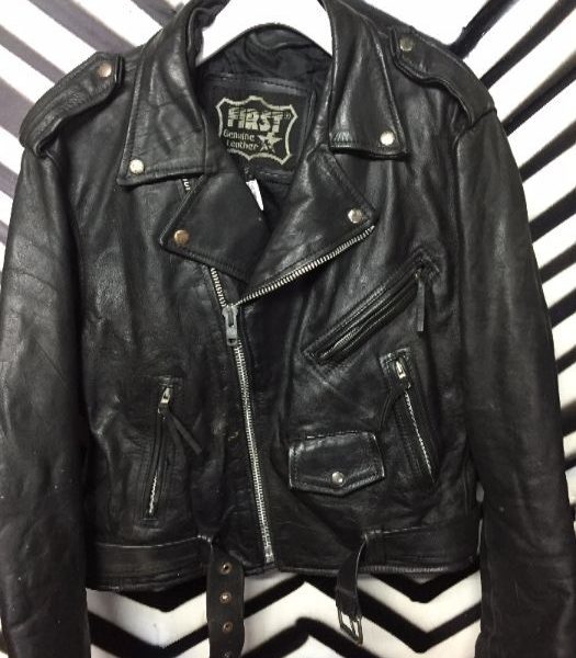 product details: REVEREND WILD BILL SCREAMING EAGLE HEAVY LEATHER MOTORCYCLE JACKET photo
