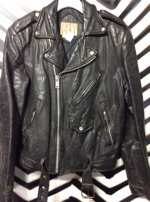 Heavy Motorcycle Leather Jacket | Boardwalk Vintage