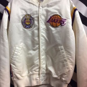 LAKERS STARTER JACKET W/ FRONT PATCHES 1