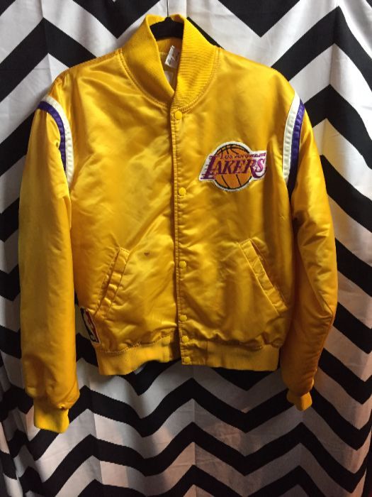 Yellow Los Angeles Lakers Starter Jacket 1