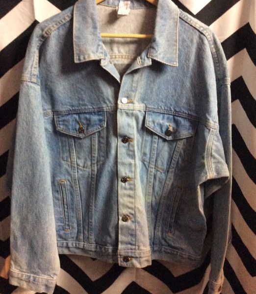 MILLER LITE DENIM JACKET W/FULL BACK DESIGN » Boardwalk Vintage