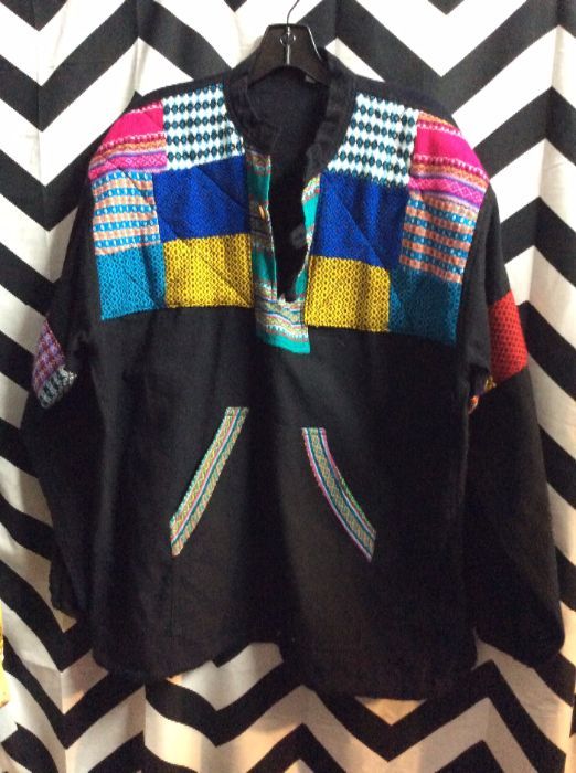 Ethnic Patchwork Pullover Jacket 1