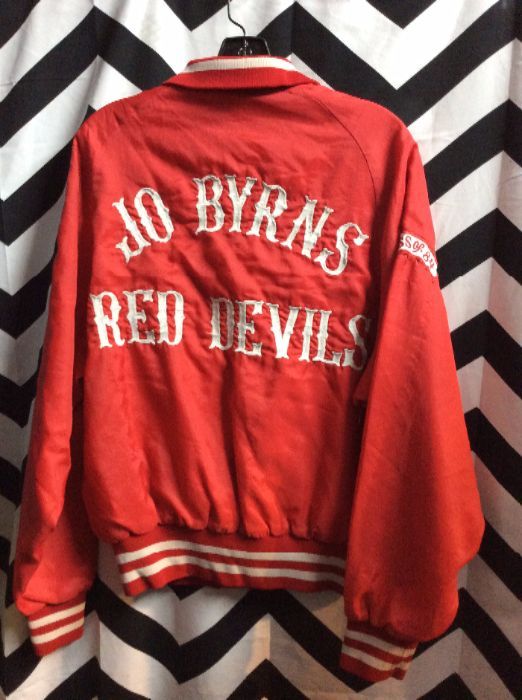 Retro Jo Byrns Red Devils Baseball Jacket – Satin – Snap-up | Boardwalk ...