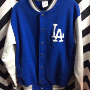 Photo detail:BASEBALL STYLE JACKET - LA DODGERS - SWEATSHIRT MATERIAL