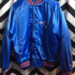 Photo detail:NEW ENGLAND PATRIOTS BASEBALL STYLE JACKET - SATIN - EMBROIDERED TEAM LOGO