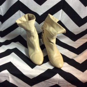 SUPER SOFT LEATHER BOOTIES LACE UP BACK 1