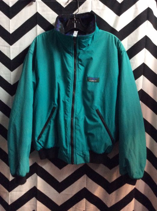 1990s Ll Bean Jacket – Zip-up – Lined – Canvas & Fleece