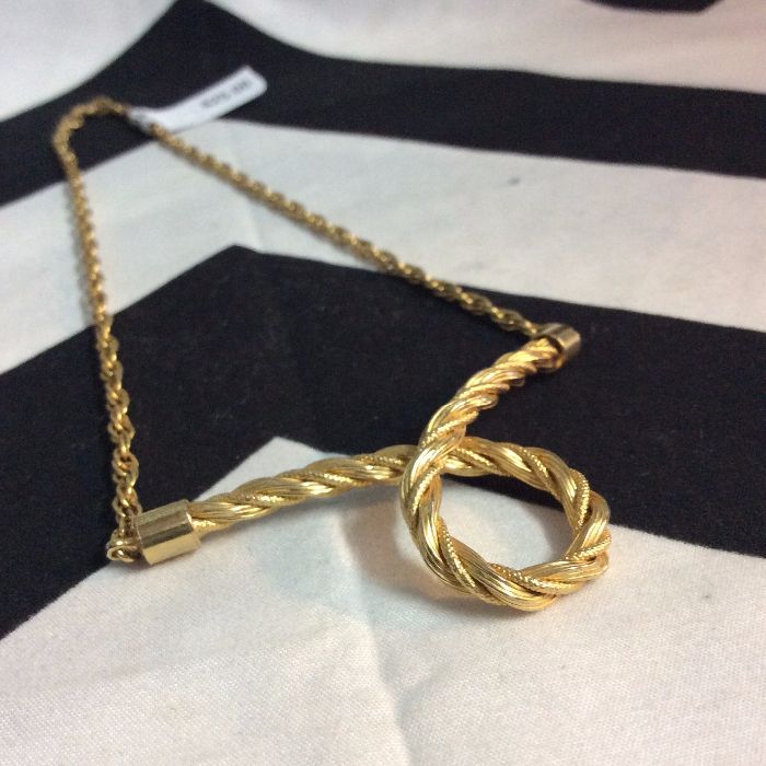 LOOPED TWISTED GOLD CHOKER RETRO 1