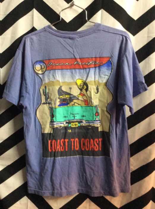 T-shirt – Classic Op – Coast To Coast Back Graphic | Boardwalk Vintage